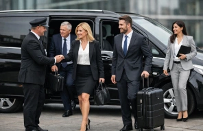 Comfortabel groepsvervoer taxi interieur